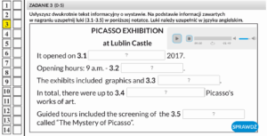 Egzamin 8-klasisty - Angielski - Posłuchaj i uzupełnij notatkę