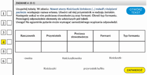 Egzamin ósmoklasisty - Język polski - Analiza słowotwórcza
