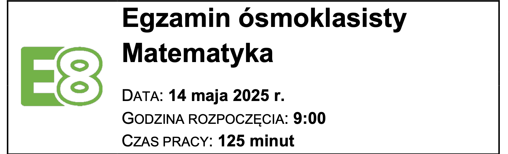 Egzamin ósmoklasisty Matematyka - Arkusz CKE 2025